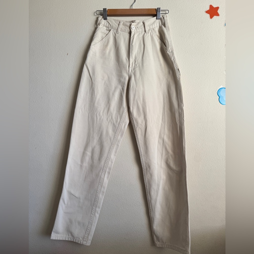 Brandy Melville Cream Straight Leg Pants